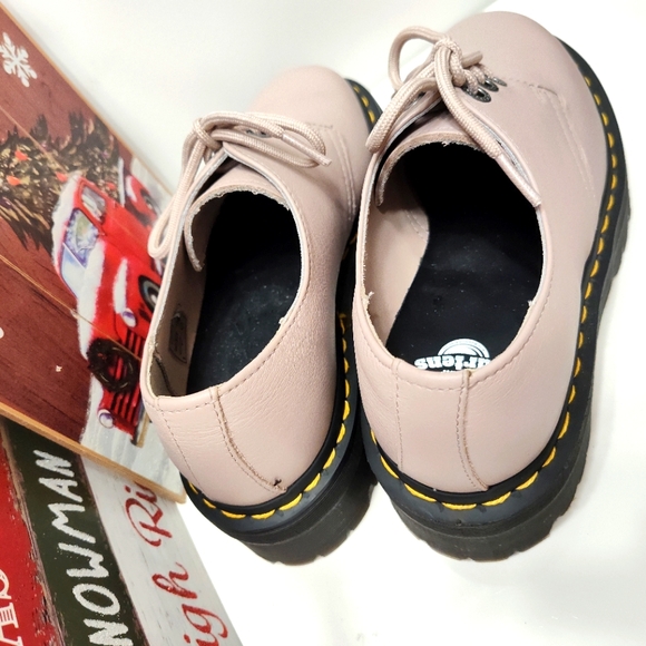 🥰NWOT Dr Martens 1461 Quad II Pisa Vintage Platform Lace Up, Taupe Leather, 7 - Picture 11 of 16
